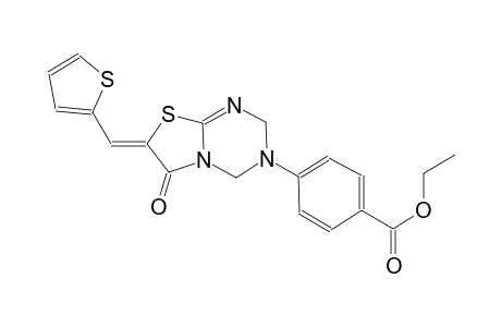 ethyl 4-((7Z)-6-oxo-7-(2-thienylmethylene)-6,7-dihydro-2H-[1,3]thiazolo[3,2-a][1,3,5]triazin-3(4H)-yl)benzoate