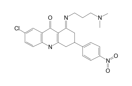 7-Chloro-1-([-3-(dimethylamino)propyl]imino)-3-(4-nitrophenyl)-1,3,4,10-tetrahydro-9(2H)-acridinone