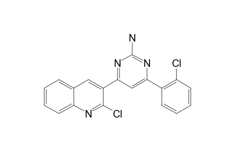 4-(2-CHLOROPHENYL)-6-(2-CHLORO-QUINOLIN-3-YL)-PYRIMIDIN-2-AMINE