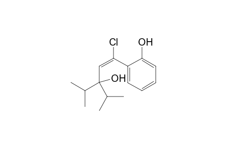 2-[(E)-1-chloranyl-4-methyl-3-oxidanyl-3-propan-2-yl-pent-1-enyl]phenol