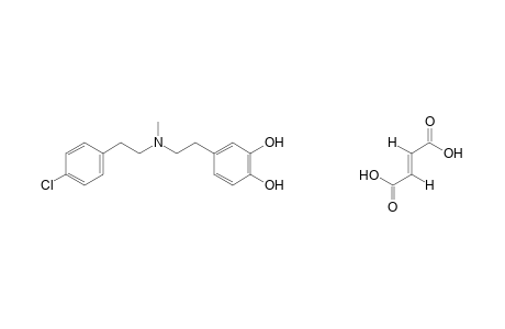 4-{2-[(p-chlorophenethyl)methylamino]ethyl}pyrocatechol, fumarate