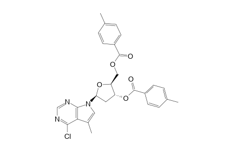 4-CHLORO-7-[2-DEOXY-3,5-DI-O-(4-TOLUOYL)-BETA-D-ERYTHRO-PENTOFURANOSYL]-5-METHYL-7H-PYRROLO-[2,3-D]-PYRIMIDINE
