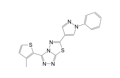 [1,2,4]triazolo[3,4-b][1,3,4]thiadiazole, 3-(3-methyl-2-thienyl)-6-(1-phenyl-1H-pyrazol-4-yl)-