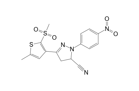 2-(Methylsulfonyl)-3-[1'-(p-nitrophenyl)-5'-cyano-4',5'-dihydropyrazol-3'-yl]-5-methylthiophene