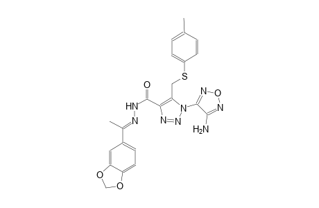 1-(4-amino-1,2,5-oxadiazol-3-yl)-N'-[(E)-1-(1,3-benzodioxol-5-yl)ethylidene]-5-{[(4-methylphenyl)sulfanyl]methyl}-1H-1,2,3-triazole-4-carbohydrazide