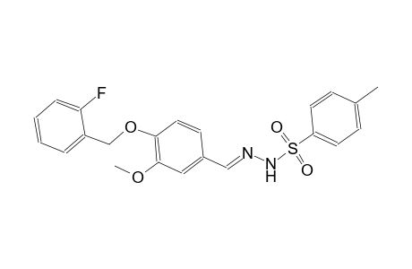 N'-((E)-{4-[(2-fluorobenzyl)oxy]-3-methoxyphenyl}methylidene)-4-methylbenzenesulfonohydrazide