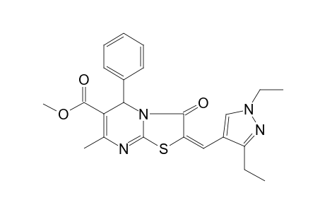 2-(1,3-Diethyl-1H-pyrazol-4-ylmethylene)-7-methyl-3-oxo-5-phenyl-2,3-dihydro-5H-thiazolo[3,2-a]pyrimidine-6-carboxylic acid methyl ester