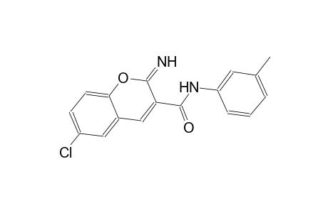 6-chloro-2-imino-N-(3-methylphenyl)-2H-chromene-3-carboxamide