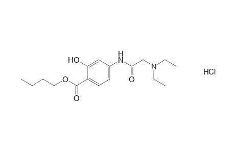 4-[2-(diethylamino)acetamido]salicylic acid, butyl ester, hydrochloride