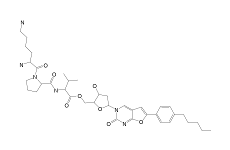 3-[2'-DEOXY-5'-O-(LYSYLPROLYLVALYL)-BETA-D-RIBOFURANOSYL]-6-(PARA-PENTYLPHENYL)-2,3-DIHYDROFURO-[2.3-D]-PYRIMIDIN-2-ONE