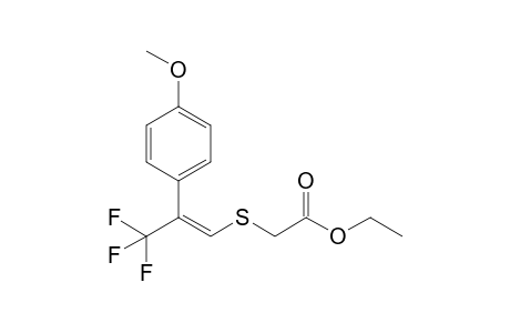 2-[[(E)-3,3,3-trifluoro-2-(4-methoxyphenyl)prop-1-enyl]thio]acetic acid ethyl ester