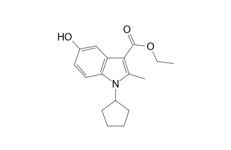 1H-Indole-3-carboxylic acid, 1-cyclopentyl-5-hydroxy-2-methyl-, ethyl ester