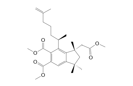 METHYL-[(1'S)-5',6'-DI-(METHOXYCARBONYL)-1',3',3'-TRIMETHYL-7'-[(1''R)-1'',5''-DIMETHYLHEX-5''-ENYL]-2,3-DIHYDRO-1H-INDEN-1'-YL]-ACETATE