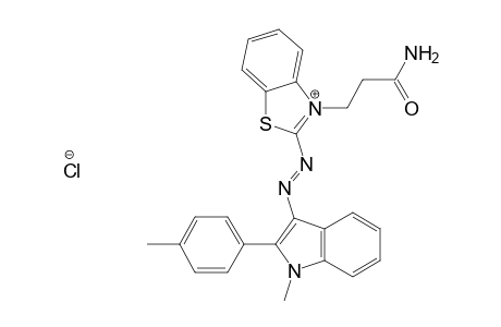 Benzothiazolium, 3-(3-amino-3-oxopropyl)-2-[[1-methyl-2-(4-methylphenyl)-1H-indol-3-yl]azo]-, chloride