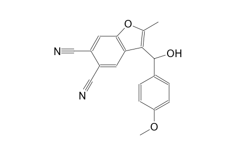 5,6-benzofurandicarbonitrile, 3-[hydroxy(4-methoxyphenyl)methyl]-2-methyl-