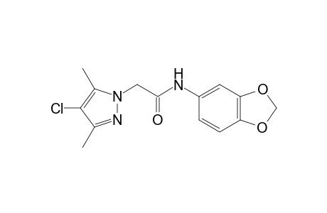 1H-Pyrazole-1-acetamide, N-(1,3-benzodioxol-5-yl)-4-chloro-3,5-dimethyl-