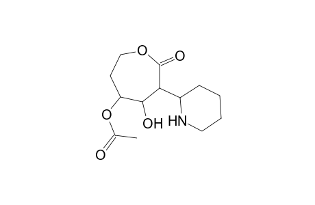 (3RS,4SR,5SR)-5-Acetoxy-4-hydroxy-3-[(2RS)-2-piperidyl]oxepan-2-one