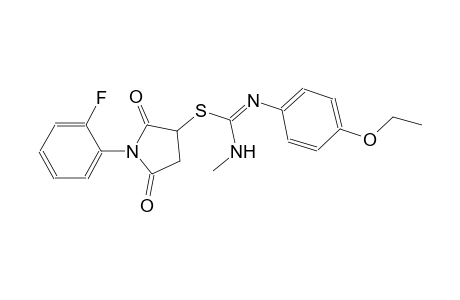 1-(2-fluorophenyl)-2,5-dioxo-3-pyrrolidinyl N'-(4-ethoxyphenyl)-N-methylimidothiocarbamate