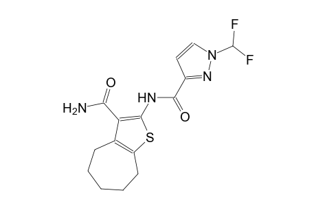 N-[3-(aminocarbonyl)-5,6,7,8-tetrahydro-4H-cyclohepta[b]thien-2-yl]-1-(difluoromethyl)-1H-pyrazole-3-carboxamide