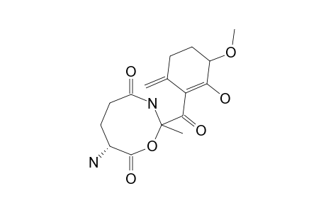 PYRIFERINE_B;7-AMINO-2-(2-HYDROXY-3-METHOXY-6-METHYLENECYCLOHEX-1-ENECARBONYL)-2-METHYL-[1.3]-OXAZOCANE-4,8-DIONE