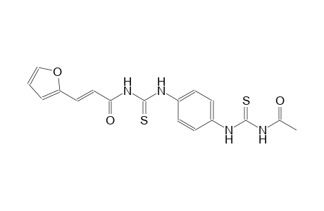N-acetyl-N'-{4-[({[(2E)-3-(2-furyl)-2-propenoyl]amino}carbothioyl)amino]phenyl}thiourea