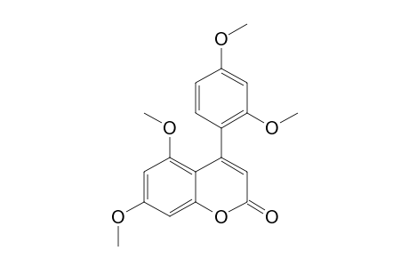 5,7-DIMETHOXY-4-(2,4-DIMETHOXYPHENYL)-2H-1-BENZOPYRAN-2-ONE