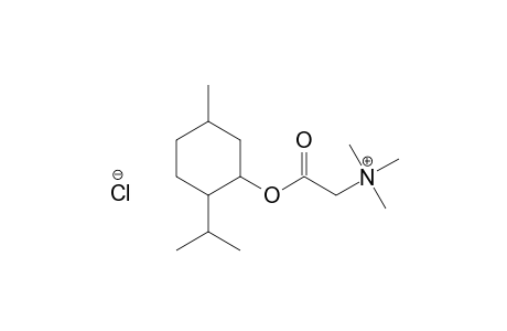 2-{[(1S,2R,5S)-2-isopropyl-5-methylcyclohexyl]oxy}-N,N,N-trimethyl-2-oxoethanaminium chloride