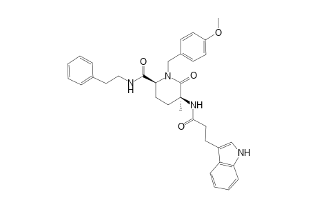 (2S,5S)-5-[3-(1H-indol-3-yl)propanoylamino]-6-keto-5-methyl-1-p-anisyl-N-phenethyl-pipecolinamide