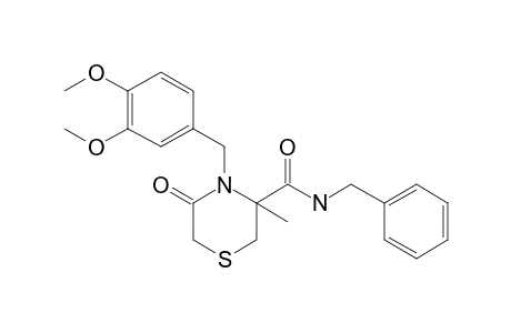 N-Benzyl-4-(3,4-dimethoxybenzyl)-3-methyl-5-oxothiomorpholine-3-carboxamide