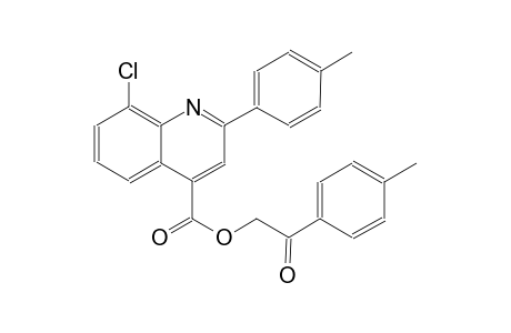 4-quinolinecarboxylic acid, 8-chloro-2-(4-methylphenyl)-, 2-(4-methylphenyl)-2-oxoethyl ester