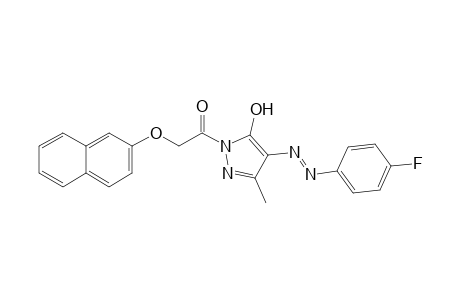 1-{4-[(4-Fluorophenyl)diazenyl]-5-hydroxy-3-methyl-1H-pyrazol-1-yl}-2-(naphthalen-2-yloxy)ethanone