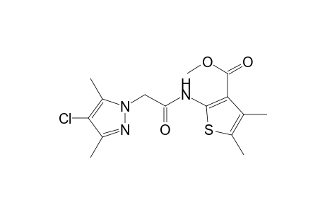 3-Thiophenecarboxylic acid, 2-[[2-(4-chloro-3,5-dimethyl-1H-pyrazol-1-yl)acetyl]amino]-4,5-dimethyl-, methyl ester