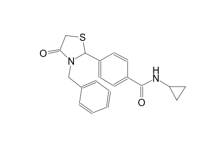 benzamide, N-cyclopropyl-4-[4-oxo-3-(phenylmethyl)-2-thiazolidinyl]-