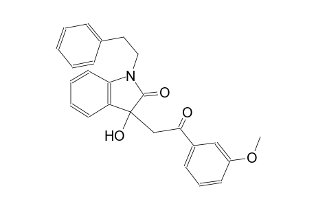 3-hydroxy-3-[2-(3-methoxyphenyl)-2-oxoethyl]-1-(2-phenylethyl)-1,3-dihydro-2H-indol-2-one