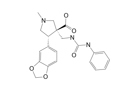 (+/-)-(3R,4S)-4-(1,3-BENZODIOXOL-5-YL)-1-METHYL-3-[(3-PHENYL-UREIDO)-METHYL]-1-METHYL-PYRROLIDINE-3-CARBOXYLIC-ACID