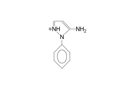 5-Amino-1-phenyl-2-pyrazolium cation
