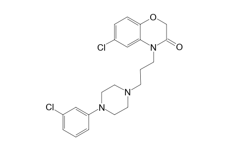 6-Chloro-4-[3'-(4"-<3"'-chlorophenyl>-1"-piperazinyl)propyl]-1H-(1,4)-benzoxazin-3-one