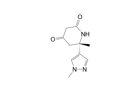 (S)-6-Methyl-6-(1-methyl-1H-pyrazol-4-yl)-piperidine-2,4-dione