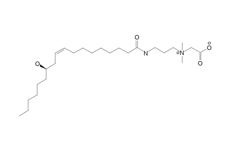 Ricinoleic acid propylamidodimethylcarboxymethylammonium betaine; betaine dimethylricinoleylamidotrimethylene