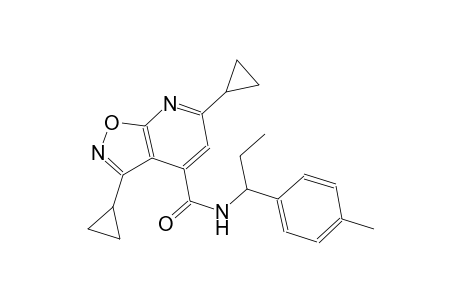 isoxazolo[5,4-b]pyridine-4-carboxamide, 3,6-dicyclopropyl-N-[1-(4-methylphenyl)propyl]-