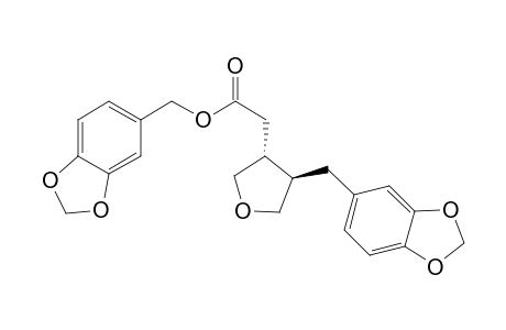 1,3-Benzodioxole-5-methanol, .alpha.-[4-(1,3-benzodioxol-5-ylmethyl)tetrahydro-3-furanyl]-, acetate, [3.alpha.(S*),4.beta.]-