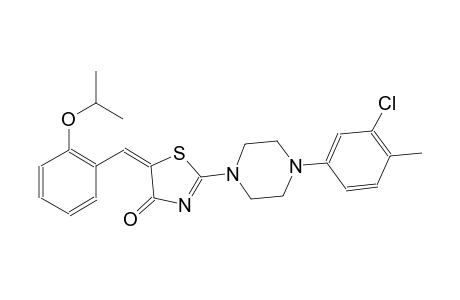 (5E)-2-[4-(3-chloro-4-methylphenyl)-1-piperazinyl]-5-(2-isopropoxybenzylidene)-1,3-thiazol-4(5H)-one