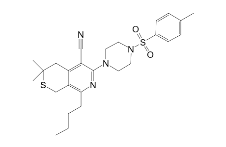 8-Butyl-3,3-dimethyl-6-(4-tosylpiperazino)-1,4-dihydrothiopyrano[3,4-c]pyridine-5-carbonitrile