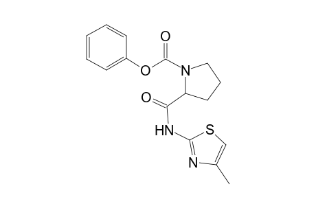 Formamide, (1-phenoxycarbonyl-2-pyrrolidinyl)-N-(4-methyl-2-thiazolyl)-