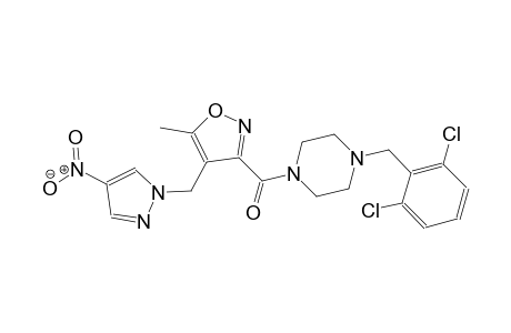 1-(2,6-dichlorobenzyl)-4-({5-methyl-4-[(4-nitro-1H-pyrazol-1-yl)methyl]-3-isoxazolyl}carbonyl)piperazine