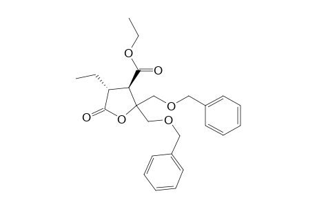 trans-5-(Benzyloxy)-4-(benzyloxy)methyl-3-(ethoxycarbonyl)-2-ethyl-4-pentanolide