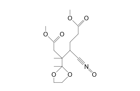 5-(Methoxycarbonyl-methyl)-5-methyl-6-oxo-heptanoic acid, methyl ester 4-nitriloxide ethylene ketal