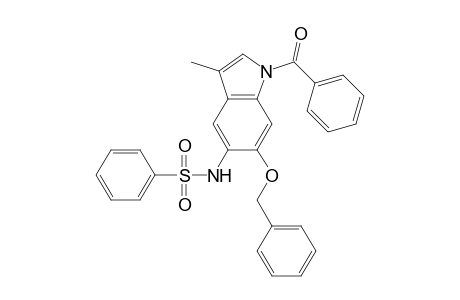 N-(phenylsulfonyl)-5-amino-1-benzoyl-6-(benzyloxy)-3-methylindole