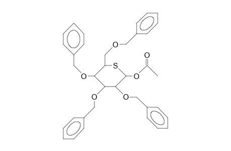 1-O-Acetyl-2,3,4,6-tetra-O-benzyl-5-thio-A-D-glucopyranose