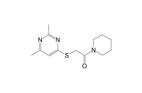 2,4-dimethyl-6-{[2-oxo-2-(1-piperidinyl)ethyl]sulfanyl}pyrimidine